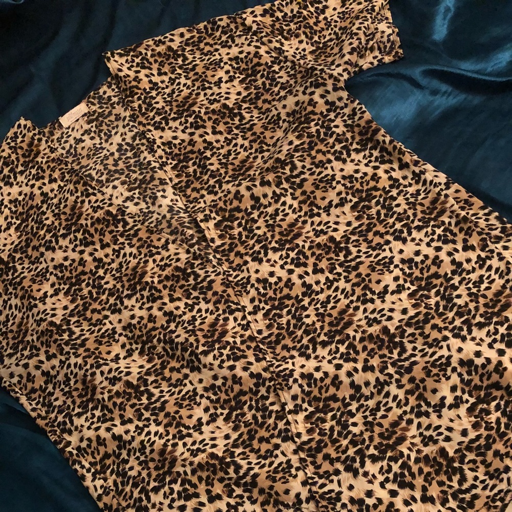 Animal print kimono